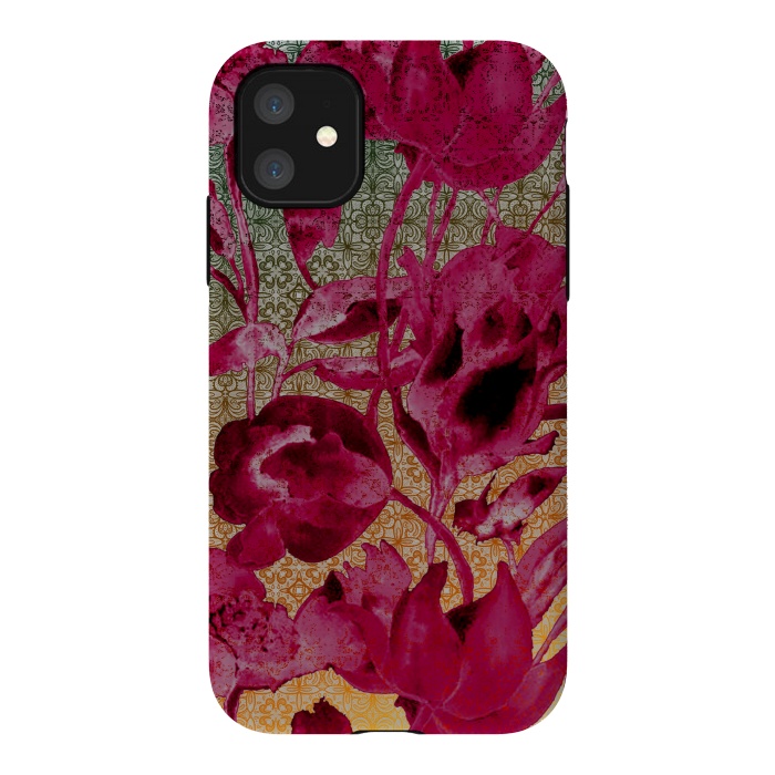 iPhone 11 StrongFit Lacey floral by Kashmira Baheti