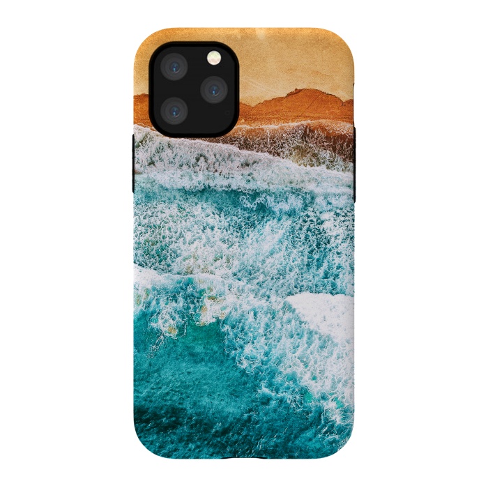 iPhone 11 Pro StrongFit Tropical VI - Beach Waves II by Art Design Works