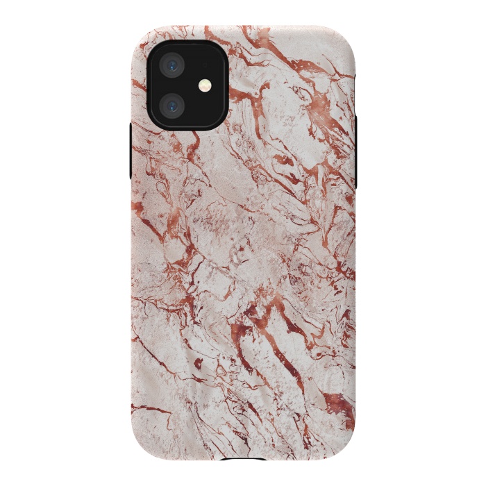 iPhone 11 StrongFit ROSE GOLD MARBLE by Art Design Works