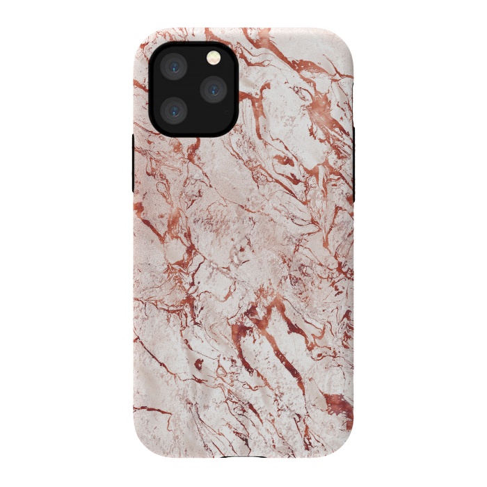 iPhone 11 Pro StrongFit ROSE GOLD MARBLE by Art Design Works