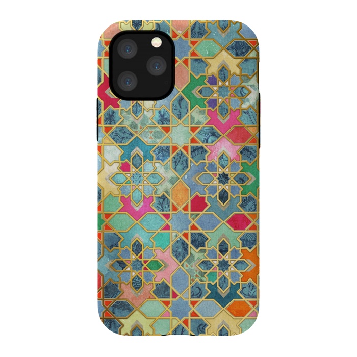 iPhone 11 Pro StrongFit Gilt & Glory - Colorful Moroccan Mosaic by Micklyn Le Feuvre