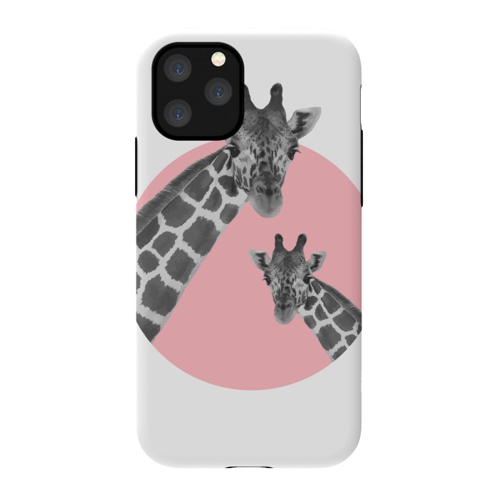 iPhone 11 Pro StrongFit Giraffe Love by MUKTA LATA BARUA