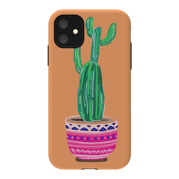 iPhone 11 StrongFit Cacti Plant by MUKTA LATA BARUA
