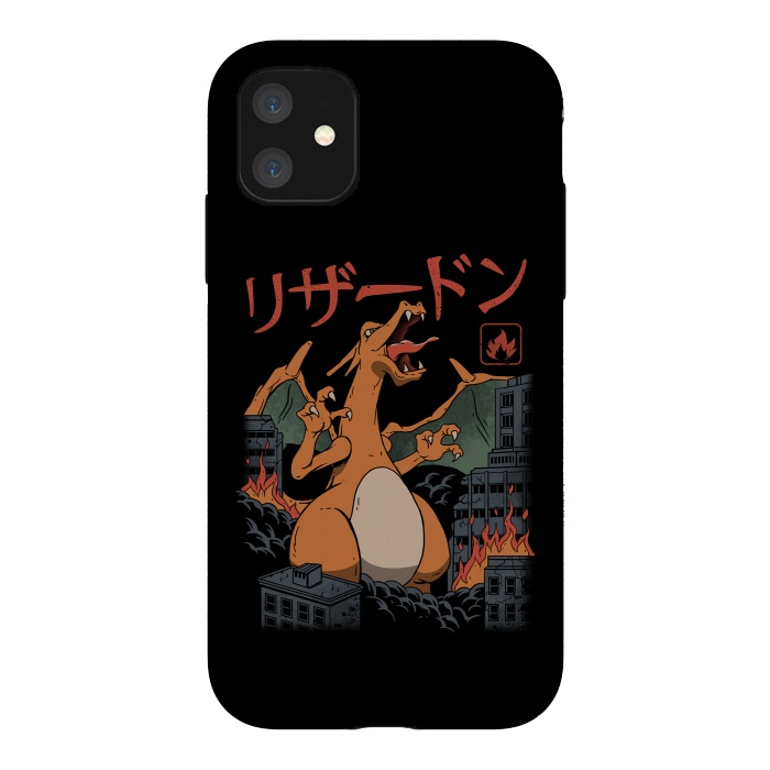 iPhone 11 StrongFit Fire Kaiju by Vincent Patrick Trinidad