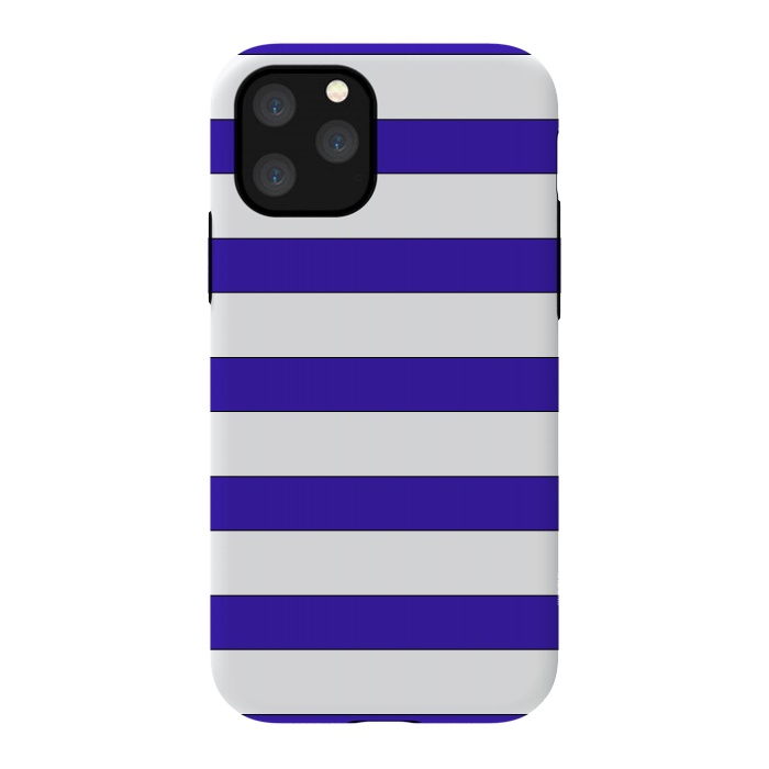 iPhone 11 Pro StrongFit white purple stripes by Vincent Patrick Trinidad