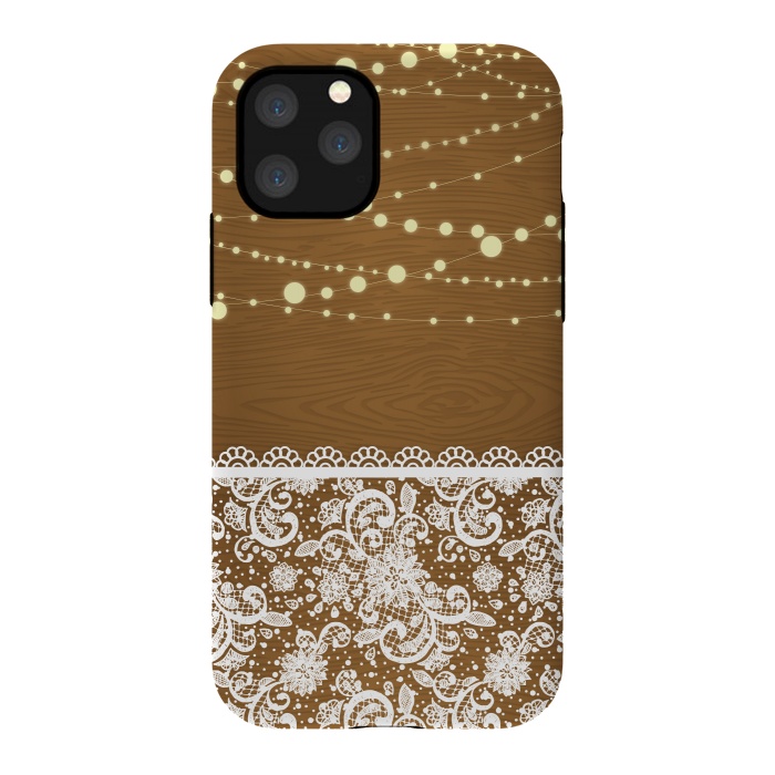 iPhone 11 Pro StrongFit String Lights & Lace by Quirk It Up