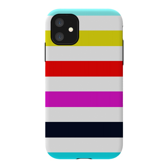 iPhone 11 StrongFit rainbow stripes by Vincent Patrick Trinidad