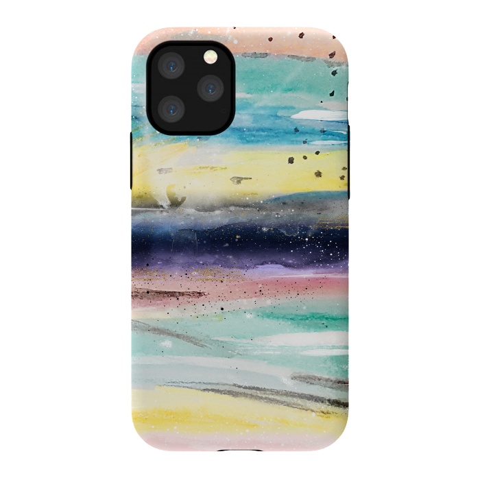 iPhone 11 Pro StrongFit Summer watercolor abstract art design by InovArts