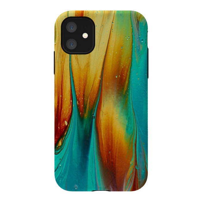 iPhone 11 StrongFit Colorful Ink Marble by  Utart