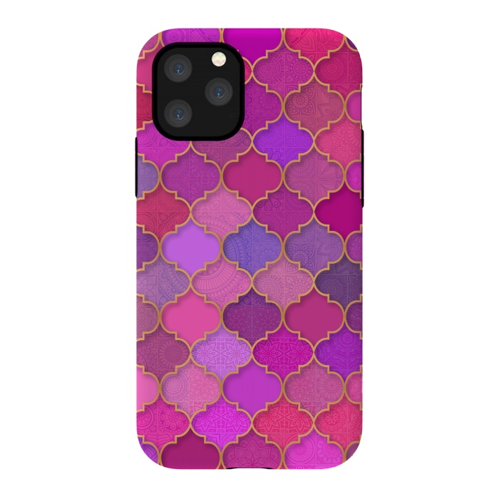 iPhone 11 Pro StrongFit Moroccan Tiles Pattern by Quirk It Up