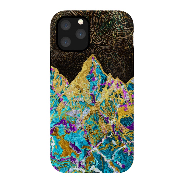 iPhone 11 Pro StrongFit Digital Painting - Mountain Illustration I by Art Design Works