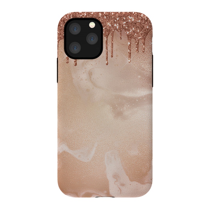 iPhone 11 Pro StrongFit Copper Glitter Rain by  Utart