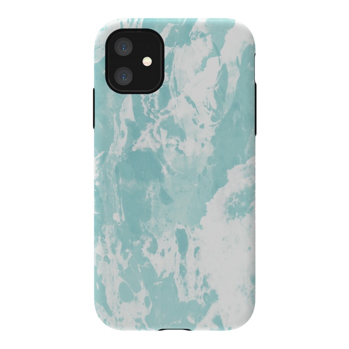 iPhone 11 StrongFit Mint blue abstract by Jms