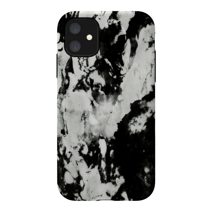 iPhone 11 StrongFit White black marble by Jms