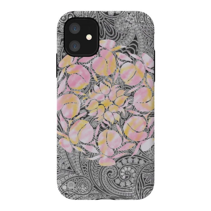 iPhone 11 StrongFit Paisley floral by Kashmira Baheti