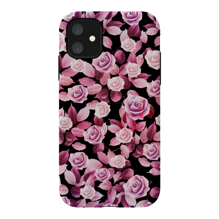 iPhone 11 StrongFit Pink roses by Jms