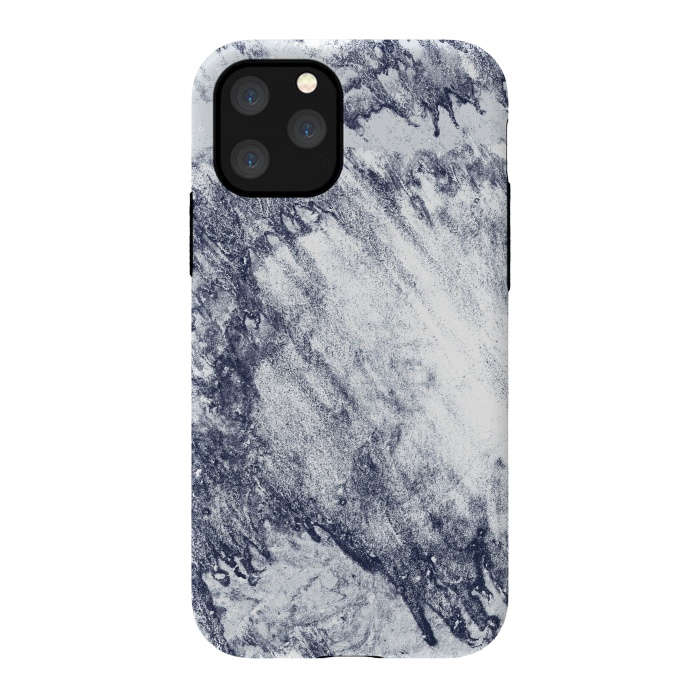 iPhone 11 Pro StrongFit Grey-Blue Marbling Storm  by Tigatiga