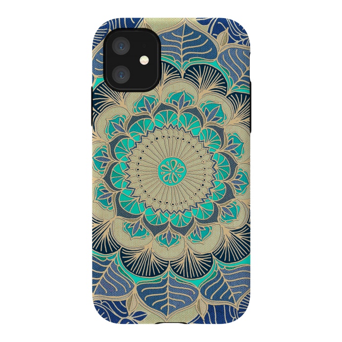 iPhone 11 StrongFit Midnight Bloom by Micklyn Le Feuvre