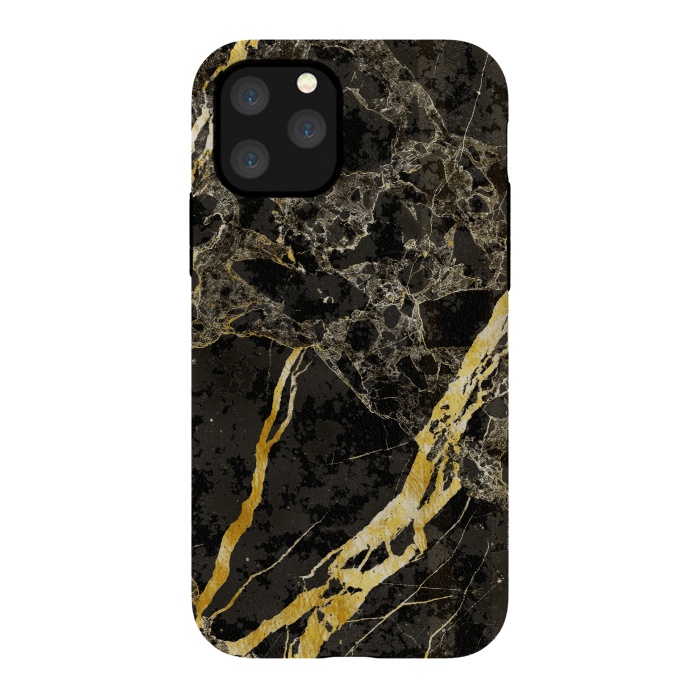 iPhone 11 Pro StrongFit Grey gold elegant marble by Oana 