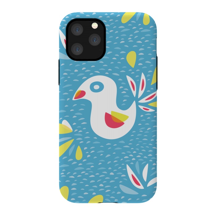 iPhone 11 Pro StrongFit Cute Abstract Bird In Spring by Boriana Giormova