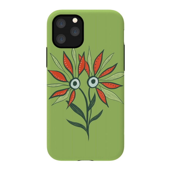 iPhone 11 Pro StrongFit Cute Eyes Character Flower Monster by Boriana Giormova