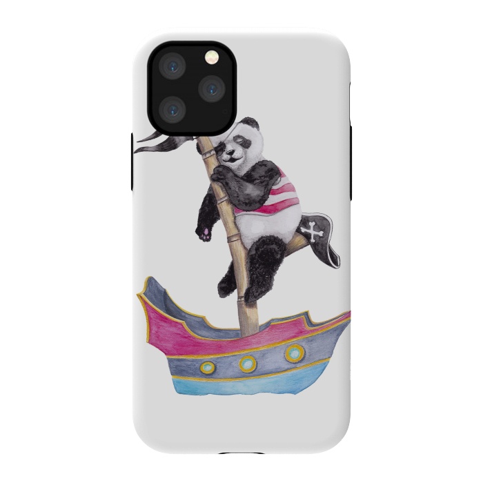 iPhone 11 Pro StrongFit Panda Pirate by gingerlique