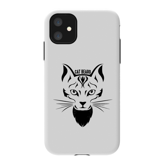 iPhone 11 StrongFit cat beard by TMSarts