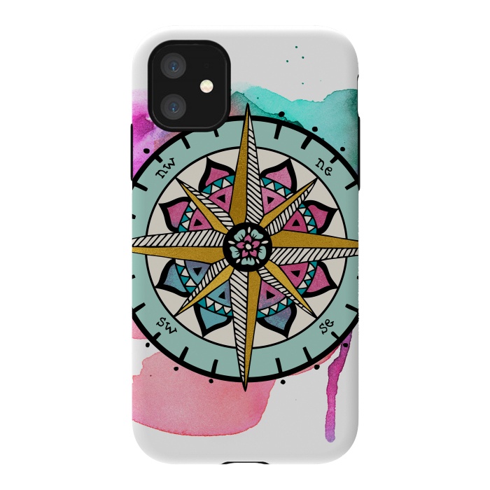 iPhone 11 StrongFit compass by Pom Graphic Design