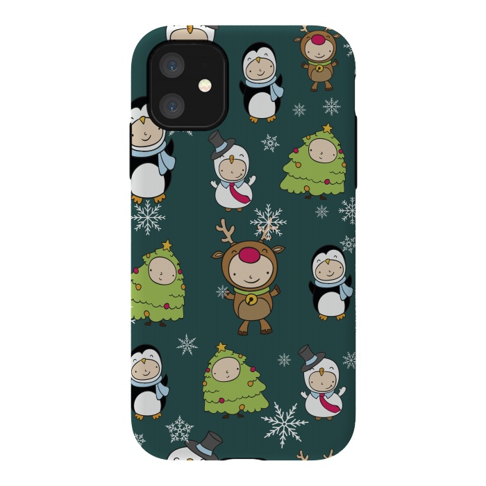 iPhone 11 StrongFit Children Christmas Costumes Pattern by Bledi