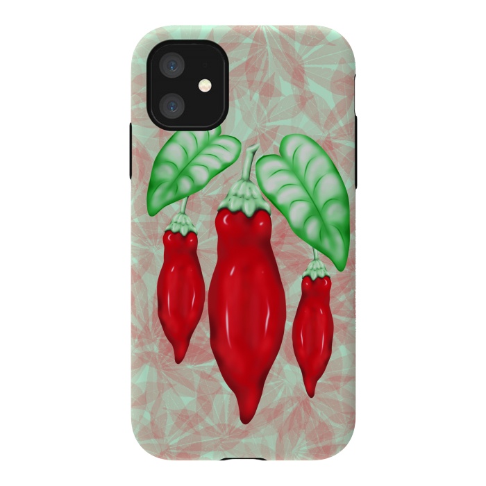 iPhone 11 StrongFit Red Hot Chilli Pepper Decorative Food Art by BluedarkArt