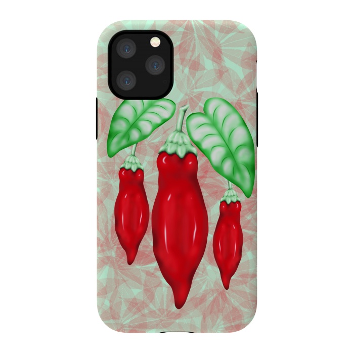 iPhone 11 Pro StrongFit Red Hot Chilli Pepper Decorative Food Art by BluedarkArt