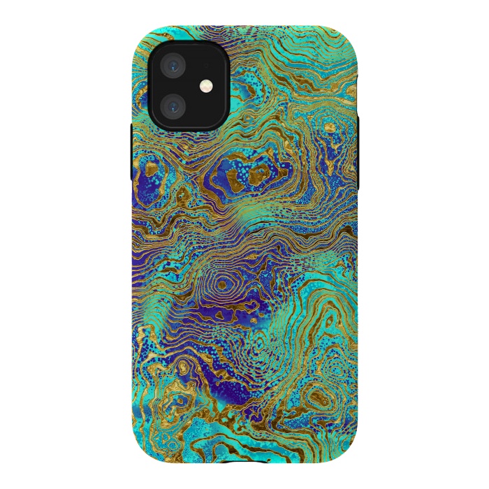 iPhone 11 StrongFit Abstract Marble II by Art Design Works