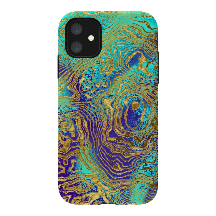 iPhone 11 StrongFit Abstract Marble IV by Art Design Works