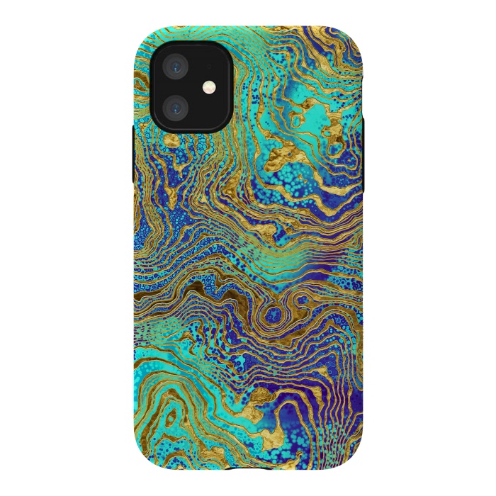 iPhone 11 StrongFit Abstract Marble V by Art Design Works