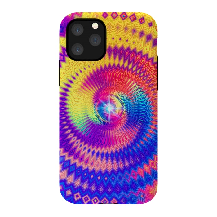 iPhone 11 Pro StrongFit Abstract Colorful Diamond Shape Circular Design by Art Design Works