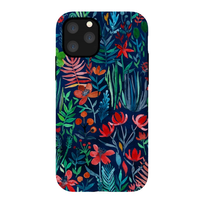 iPhone 11 Pro StrongFit Tropical Ink Watercolor Garden by Micklyn Le Feuvre