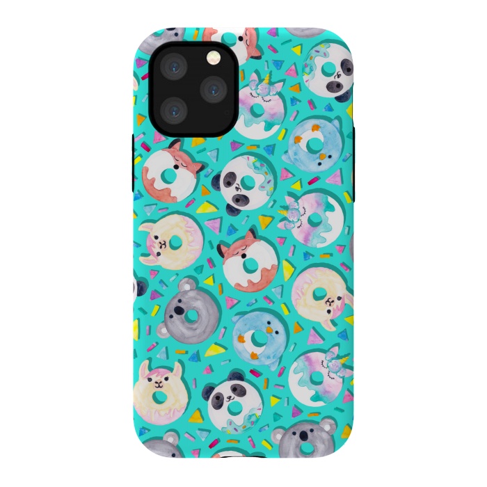 iPhone 11 Pro StrongFit Animal Donut Confetti by gingerlique