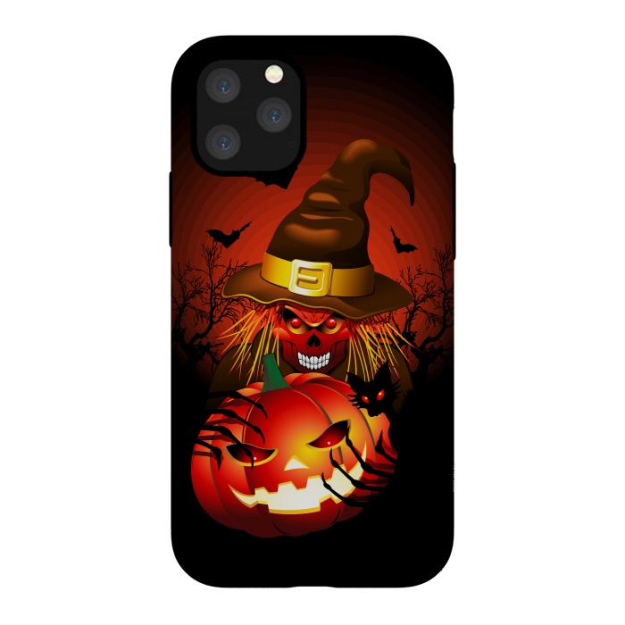 iPhone 11 Pro StrongFit Skull Witch Halloween Monster by BluedarkArt