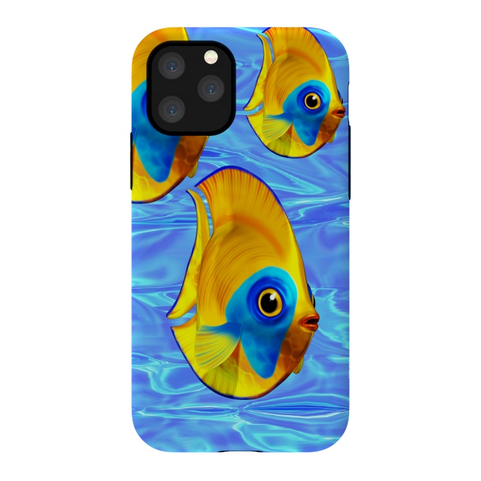 iPhone 11 Pro StrongFit Fish 3D Cute Tropical Cutie on Clear Blue Ocean Water  by BluedarkArt