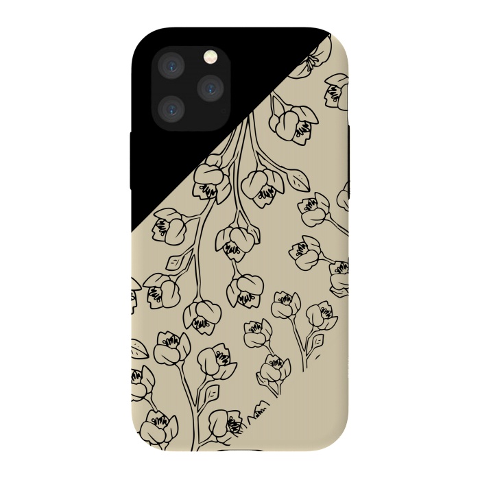 iPhone 11 Pro StrongFit floral offwhite pattern by MALLIKA