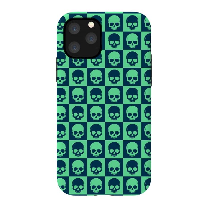 iPhone 11 Pro StrongFit Checkered Skulls Pattern III by Art Design Works