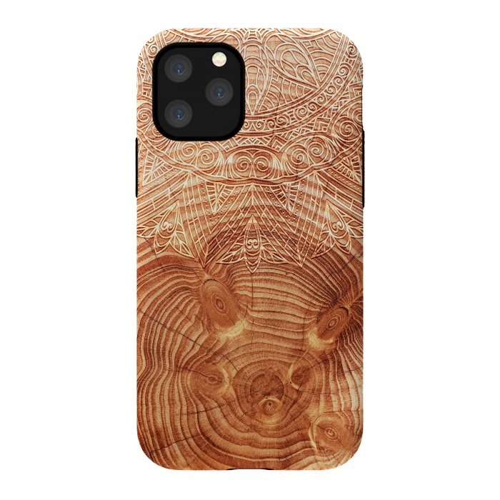 iPhone 11 Pro StrongFit Mandala Wood I by Art Design Works