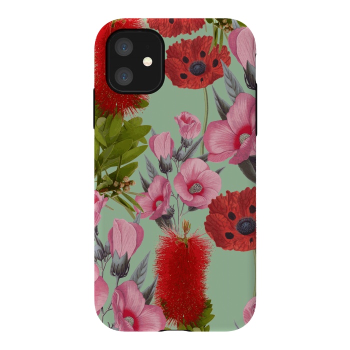 iPhone 11 StrongFit Bushland Florals by Zala Farah