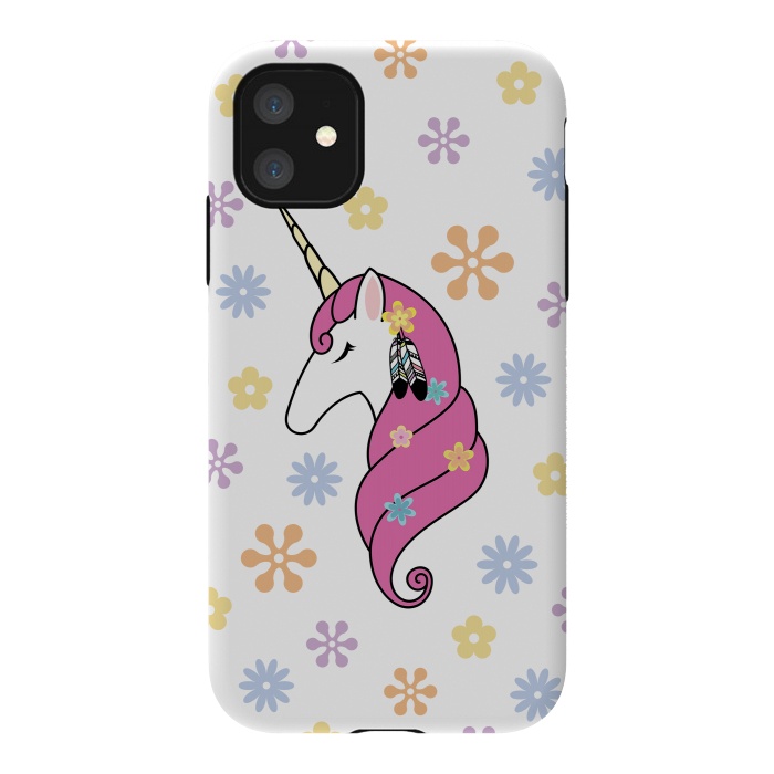 iPhone 11 StrongFit Hippie Unicorn by Laura Nagel