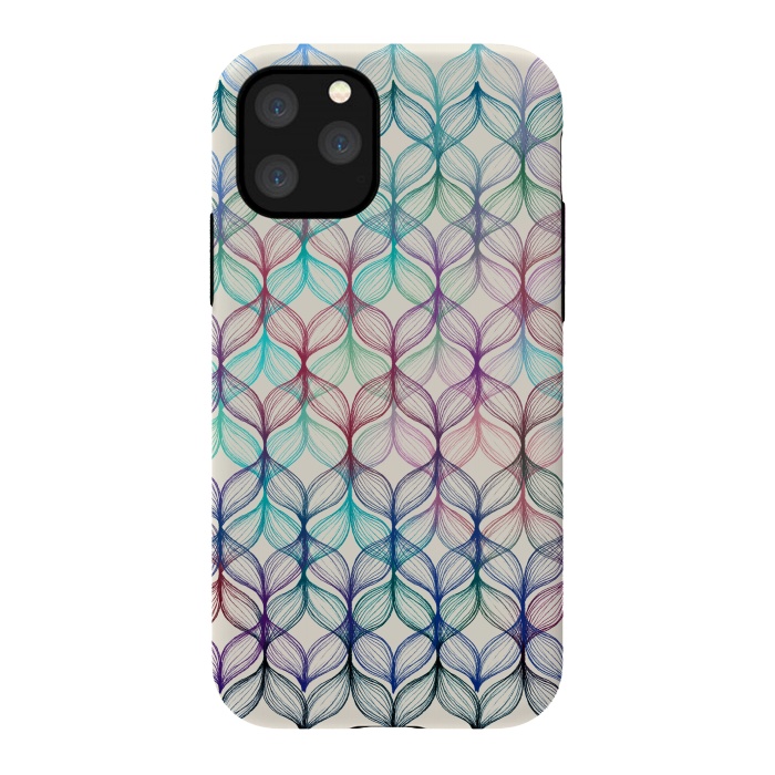 iPhone 11 Pro StrongFit Mermaid's Braids - a colored pencil pattern by Micklyn Le Feuvre
