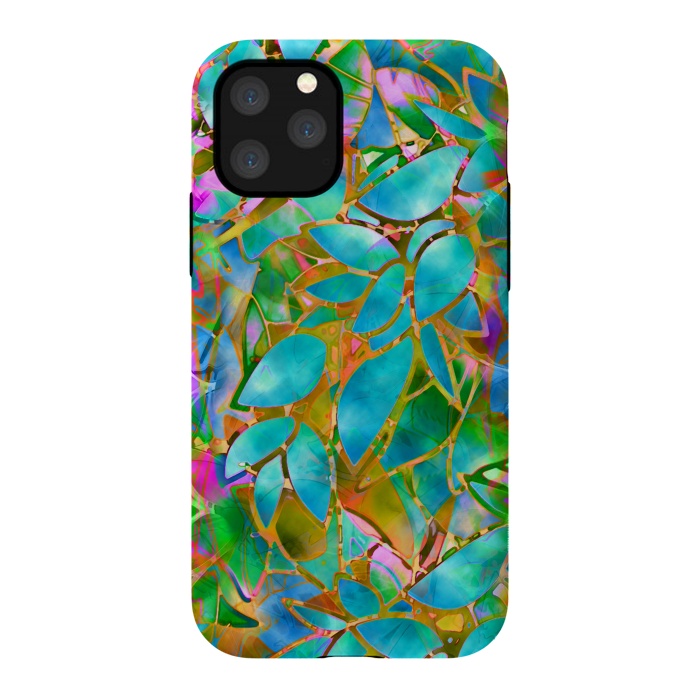 iPhone 11 Pro StrongFit Floral Abstract Stained Glass G265  by Medusa GraphicArt