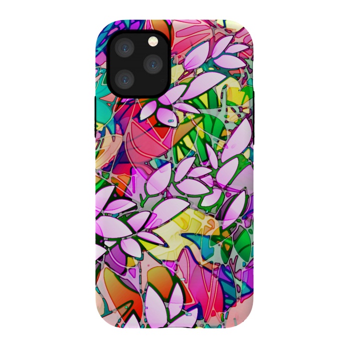 iPhone 11 Pro StrongFit Grunge Art Floral Abstract G130  by Medusa GraphicArt