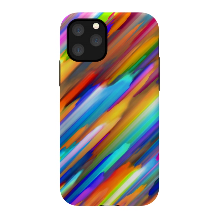 iPhone 11 Pro StrongFit Colorful digital art splashing G391 by Medusa GraphicArt