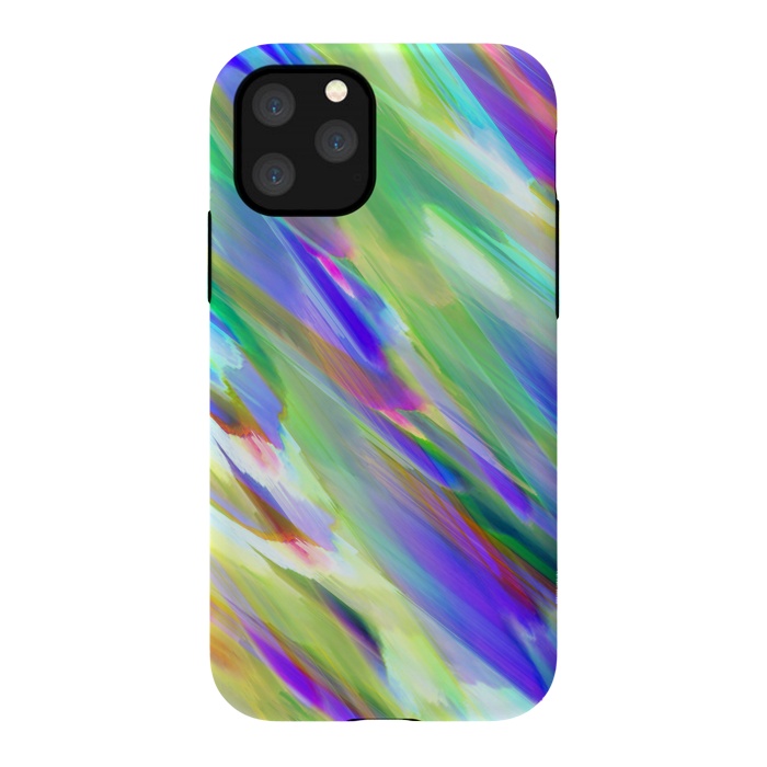 iPhone 11 Pro StrongFit Colorful digital art splashing G401 by Medusa GraphicArt