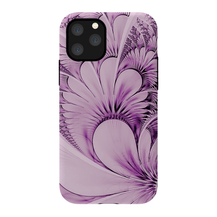 iPhone 11 Pro StrongFit Pink Fractal Flowers by Andrea Haase